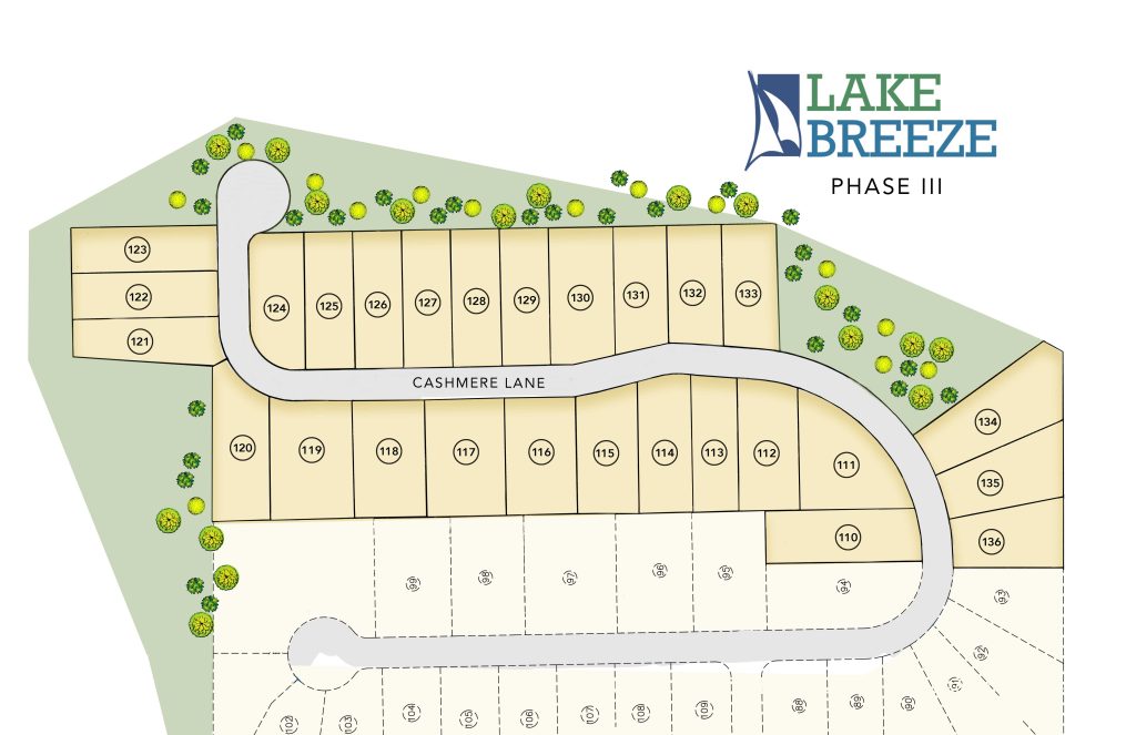 Lake Breeze Phase III plat map