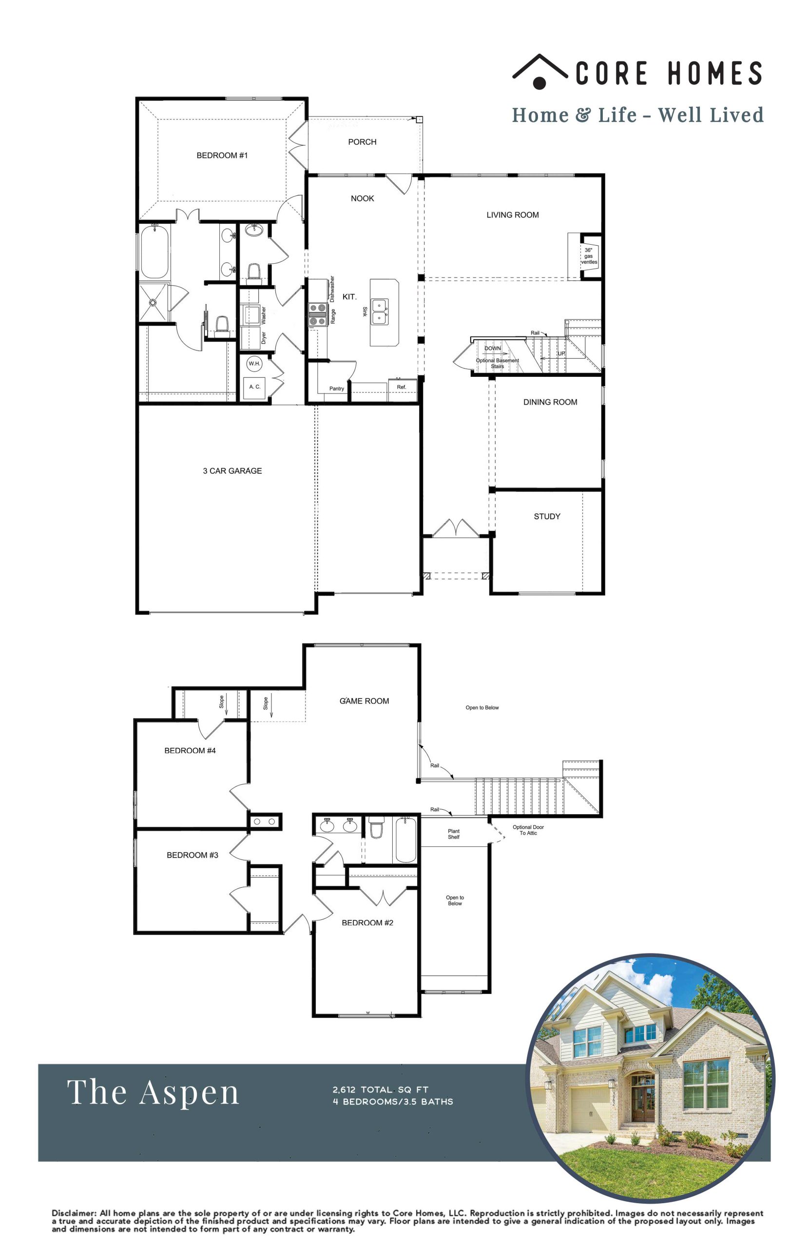 Aspen floor plan Core Homes
