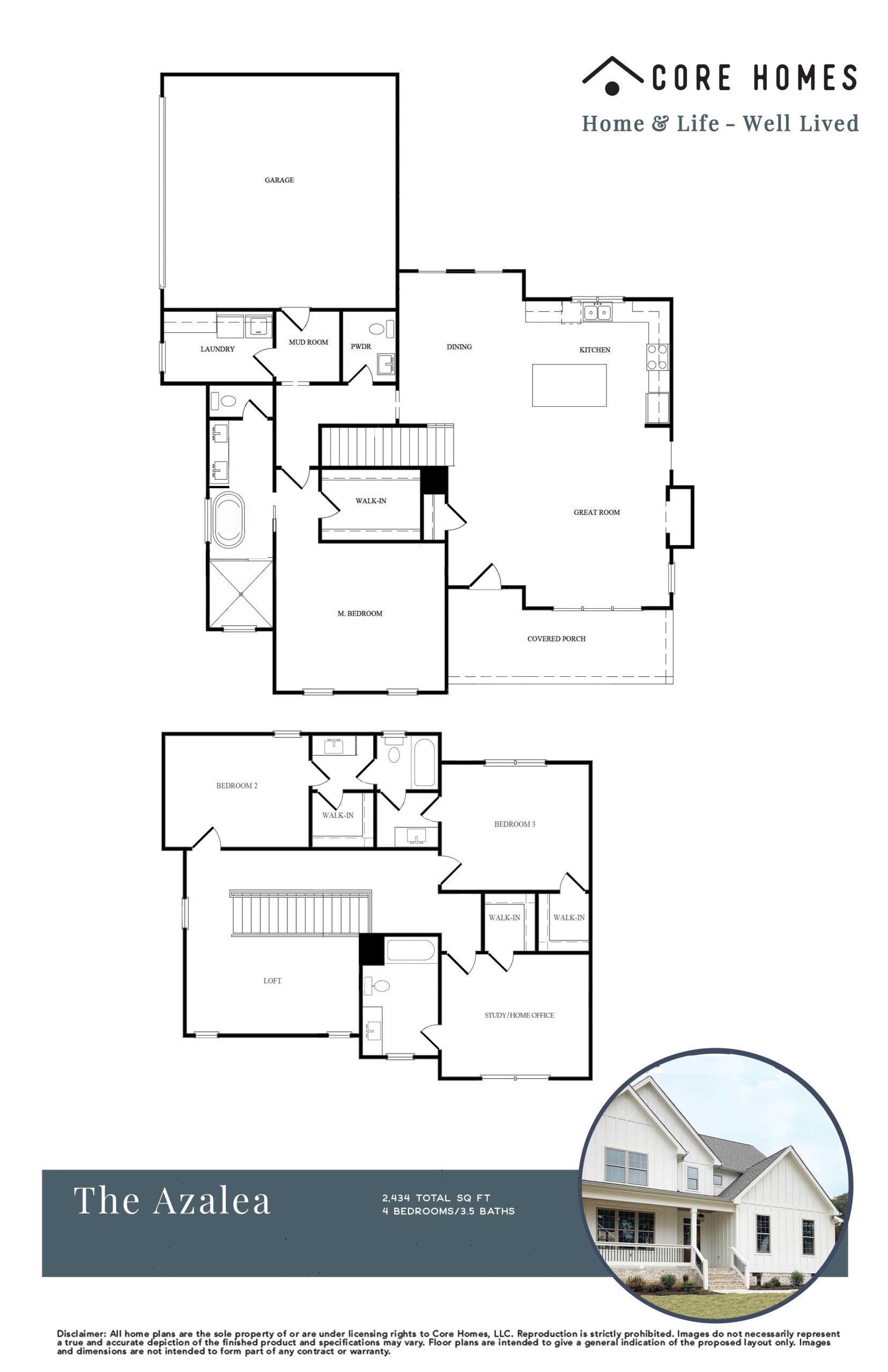 Azalea floor plan Core Homes