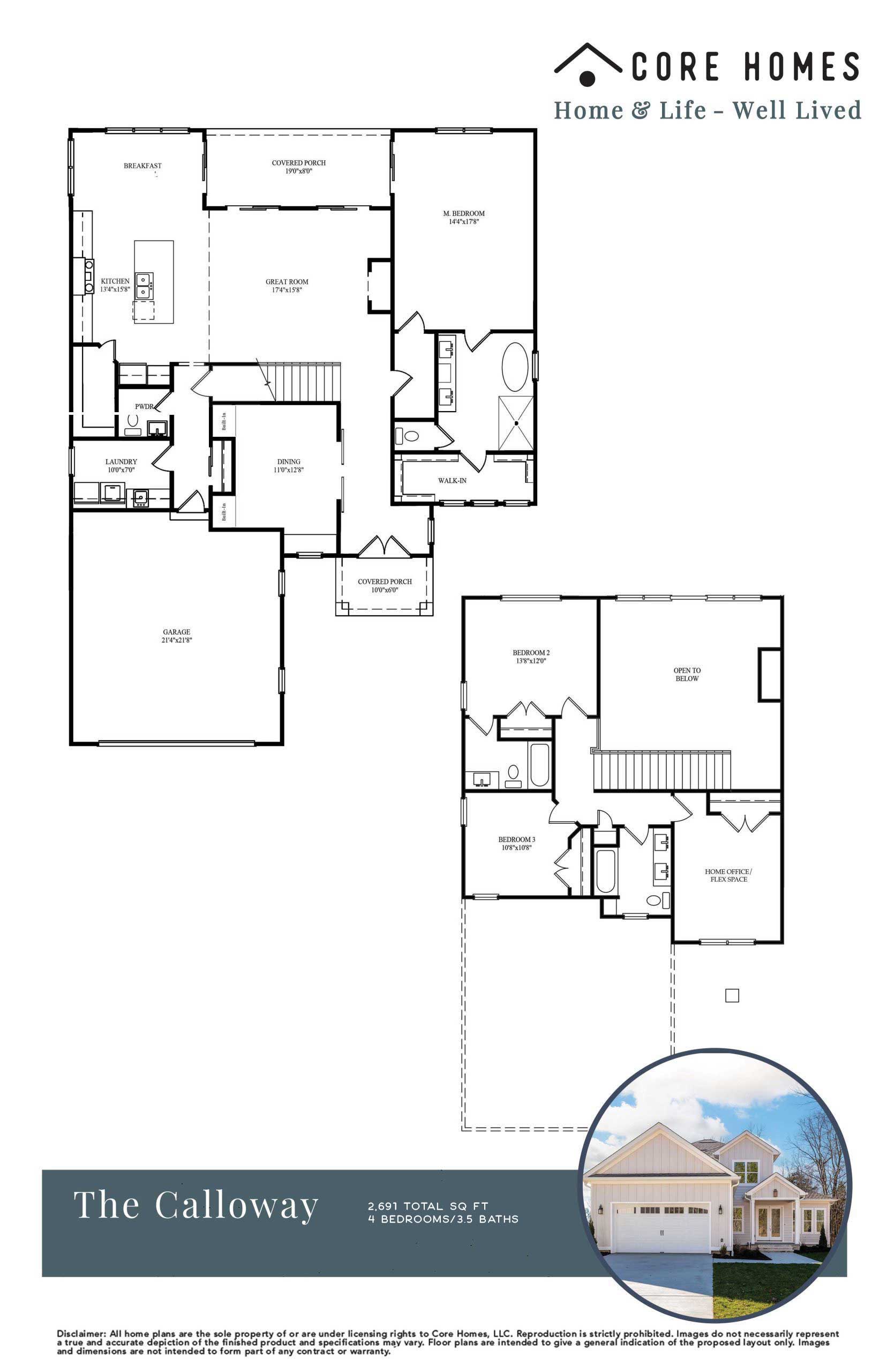 Calloway floor plan Core Homes