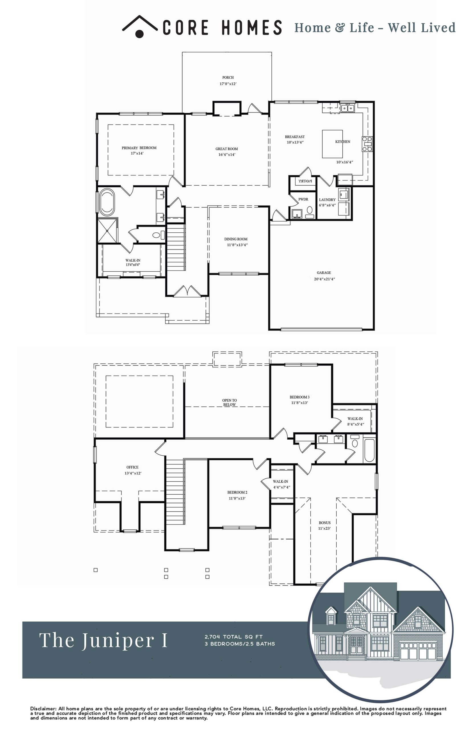 Juniper floor plan Core Homes
