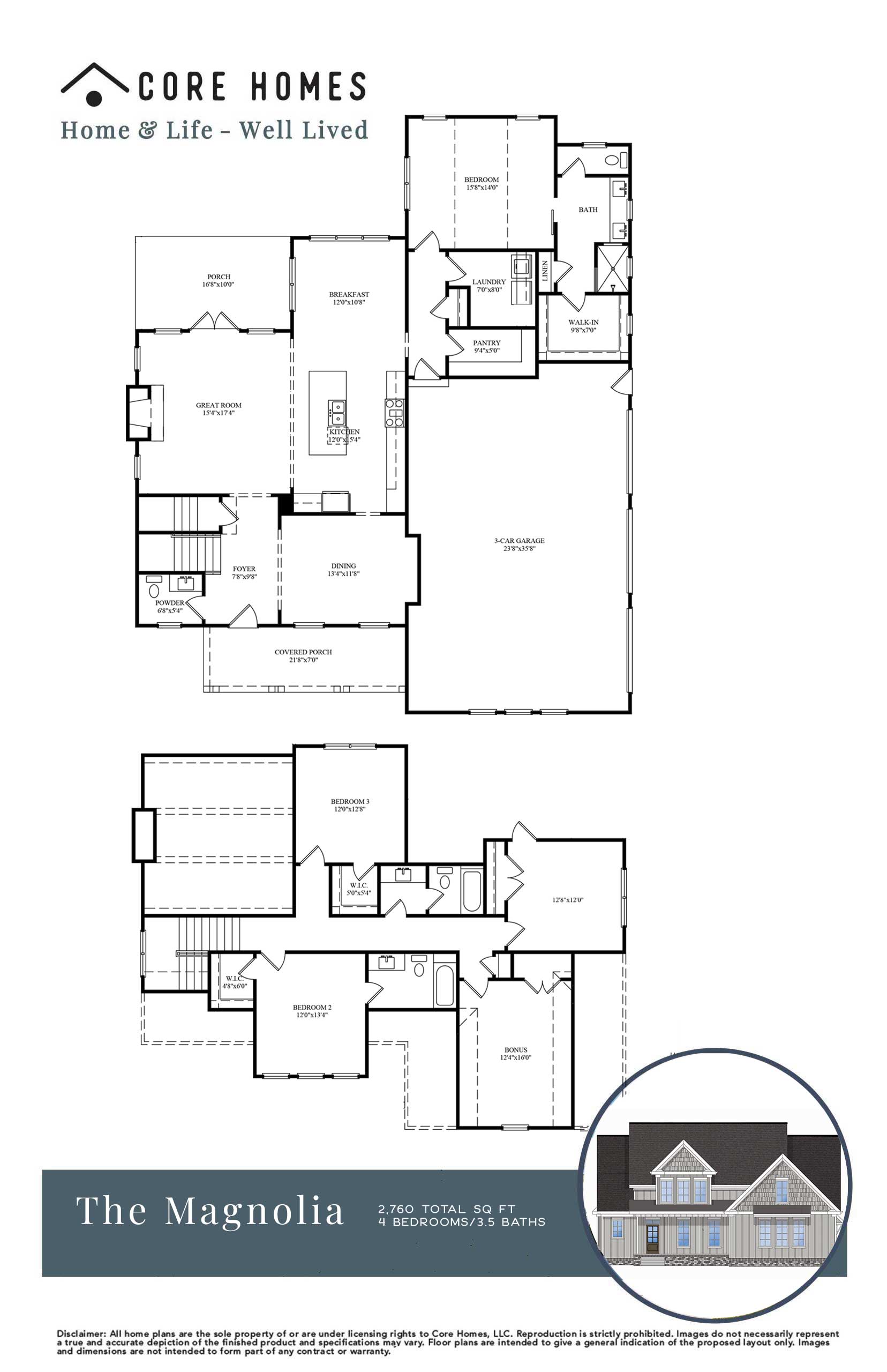 Magnolia floor plan Core Homes