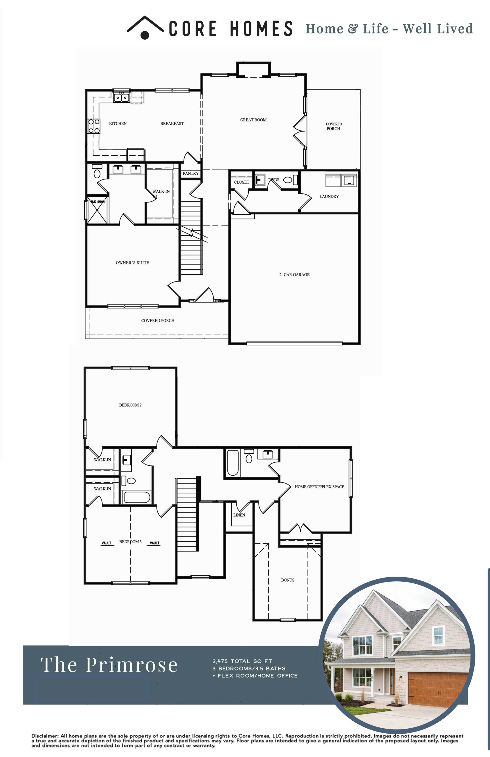 Primrose floor plan Core Homes