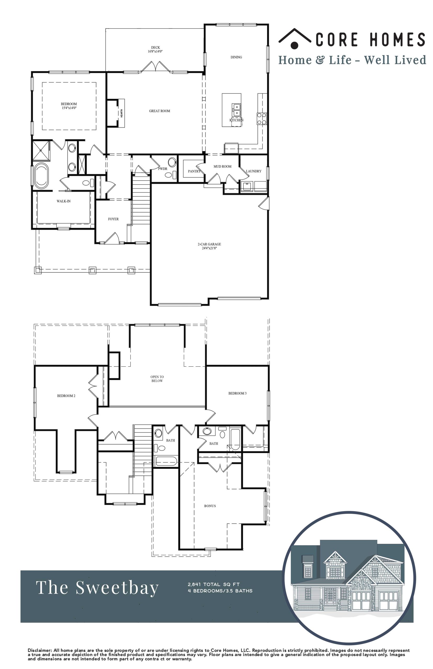 Sweetbay floor plan Core Homes