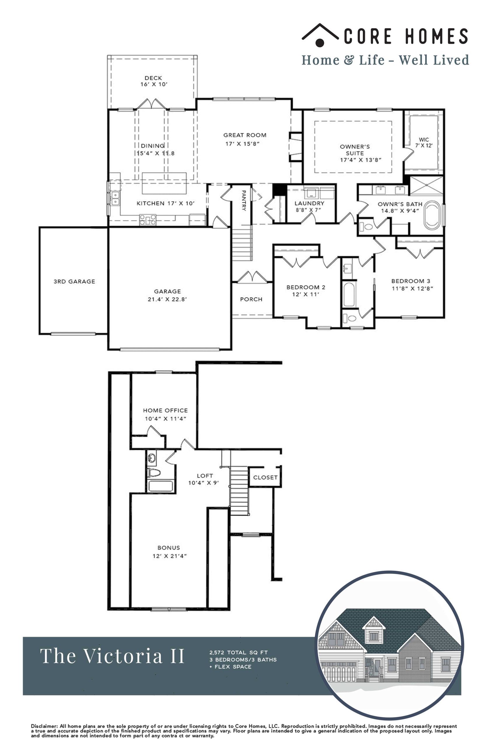 Victoria II floor plan Core Homes