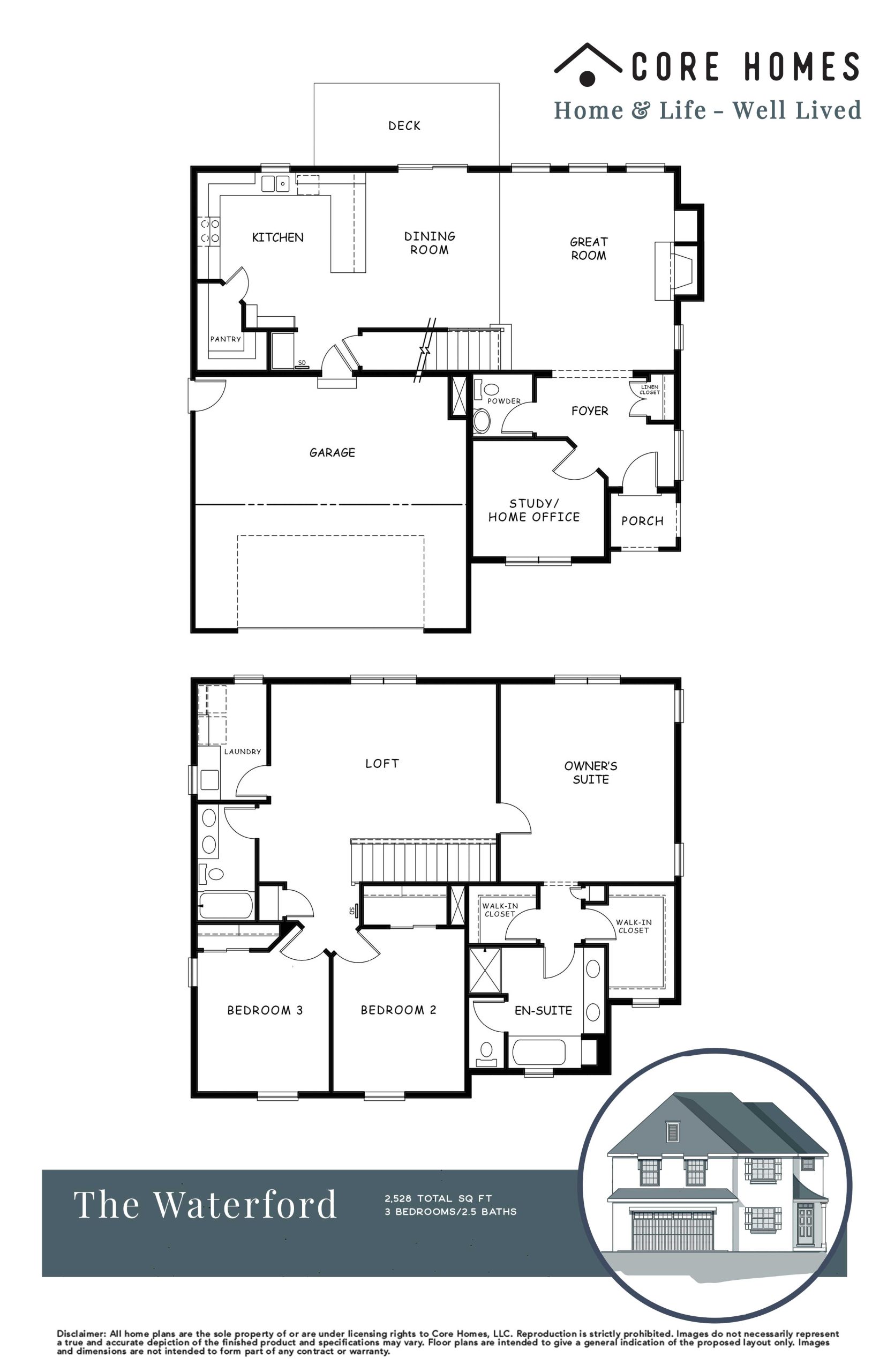 Waterford floor plan Core Homes