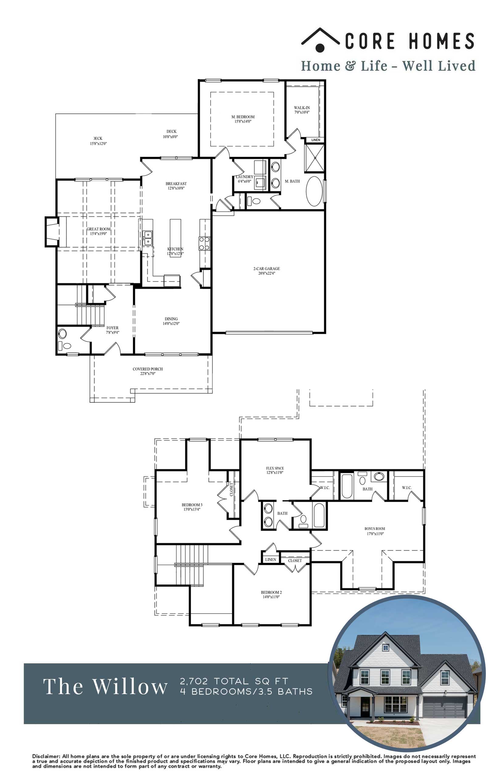Willow floor plan Core Homes